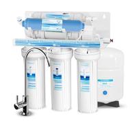 Geekpure 6 Stage Reverse Osmosis Drinking Water Filter System with DI Filter TDS to 0-75 GPD