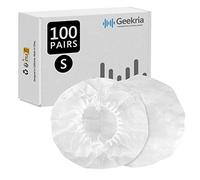 Geekria 100 Pairs Disposable Headphone Ear Covers for On-Ear Headset Earcup, Stretchable Sanitary Ear Pads Cover, Hygienic Ear Cushion Protector (S/White)