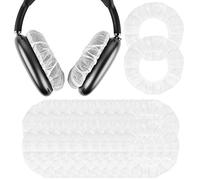 Geekria 100 Pairs Disposable Headphones Ear Cover for Apple Airpods Max, Beats Studio 3, Bose QC 35 II, SONY WH-1000XM6 Headset Earcup, Stretchable Sanitary Cushion Protector (M/White)