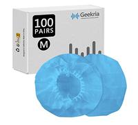 Geekria 100 Pairs Disposable Headphones Ear Cover for Bose QC45, Sony MDR-7506, WH-1000XM6, Beats Studio PRO, Soundcore Anker Life 20, Hygienic Ear Cushion Protector (M/Blue)