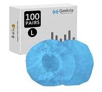 Geekria 100 Pairs Disposable Headphones Ear Cover for Large Over-Ear Headset Earcup, Stretchable Sanitary Protector (L/Blue)