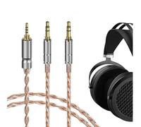 GEEKRIA 2.5mm Balanced Cable Compatible with HIFIMAN Edition XS, SUNDARA, HE4XX, 400i, HE1000V2, Denon AH-D600, AH-D7200, 5N OCC Braided Silver Plated Audio Cord (2.5mm to Dual 3.5mm/4.9ft)