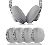 Geekria 2 Pairs Flex Fabric Headphones Ear Covers - Product Safety Certified - Washable & Stretchable Earcup Protectors for Large Over-Ear Headsets, Sweat Pads for Gaming (Size L/Grey)