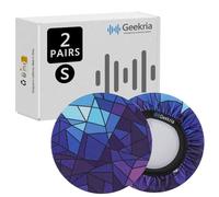 Geekria 2 Pairs Flex Fabric Headphones Ear Covers - Product Safety Certified - Washable & Stretchable Earcup Protectors for On-Ear Headsets, Sweat Pads for Gym, Meeting (Size S/Diamond)