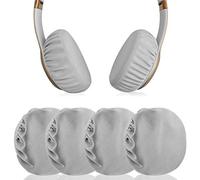 Geekria 2 Pairs Flex Fabric Headphones Ear Covers - Product Safety Certified - Washable & Stretchable Earcup Protectors for On-Ear Headsets, Sweat Pads for Gym, Meeting (Size S/Grey)