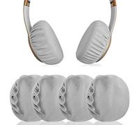 Geekria 2 Pairs Flex Fabric Headphones Ear Covers - Product Safety Certified - Washable & Stretchable Sanitary Earcup Protectors for On-Ear Headset, Sweat Pads for Gym, Gaming (S/Gray)