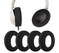 Geekria 2 Pairs Ice Silk Headphones Ear Covers - Product Safety Certified - Washable & Stretchable Earcup Protectors for Over-Ear Headsets, Sweat Pads for Gym, Gaming (Size M/Black)
