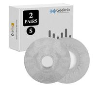 Geekria 2 Pairs Knit Fabric Headphones Ear Covers - Product Safety Certified - Washable & Stretchable Earcup Protectors for Over-Ear Headset, Sweat Pads for Gym, Gaming (Size S/Grey)