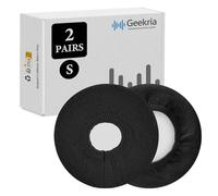 Geekria 2 Pairs Knit Headphones Ear Covers - Product Safety Certified - Washable & Stretchable Sanitary Earcup Protectors for On-Ear Headsets, Sweat Pads for Gym, Meeting (Size S/Black)