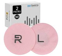 Geekria 2 Pairs Mesh Fabric Headphones Ear Covers - Product Safety Certified - Washable & Stretchable Earcup Protectors for Over-Ear Headsets, Sweat Pads for Gym, Gaming (M/Pink)