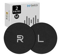 Geekria 2 Pairs Mesh Fabric Headphones Ear Covers - Product Safety Certified - Washable & Stretchable Earcup Protectors for Over-Ear Headsets, Sweat Pads for Gym, Gaming (M/Black)