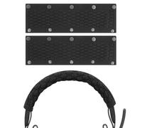 Geekria 2Pcs Replacement Headband Cover for Logitech Zone Wired/ 750/900/ Wireless/ 300/301, Bose QC45, QC35, QC35II, Beats Studio Pro, ATH-M50x, Sony WH-1000XM6 Headphones (Black)
