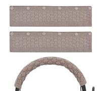 Geekria 2Pcs Replacement Headband Cover for Logitech Zone Wired/ 750/900/ Wireless/ 300/301, Sennheiser HD1 In-Ear, Sony WI1000X, Bose QC30 Headphones (Light Brown)