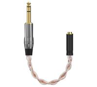 GEEKRIA 6.35mm Stereo Male to 4.4mm Female Headphone Adapter Cable, OCC Copper & Silver-Plated Audio Converter for HiFi Headphones Amplifier DAC, 7.5in / 0.6ft