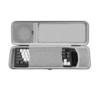 Geekria 65% Keyboard and Mouse Combo Hard Shell Case, Compatible with Keychron K6 HE/Q2 Max/V2, RK ROYAL KLUDGE R65/Galaxy68, Travel Carrying Bag for 68-Key Computer Keyboard (Dark Gray)