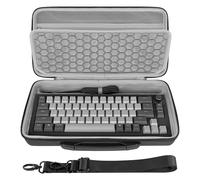 Geekria 65% Keyboard Hard Shell Case, Compatible with Razer Huntsman V3 Pro Mini, ASUS ROG Falchion Ace HFX 65%, Keychron Q2/ Q2 Pro/ V2, Travel Carrying Bag for 68 Keys Keyboard (Dark Gray)