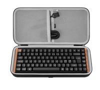 Geekria 75% 84-key Keyboard Case, Hard Shell Travel Carrying Bag, Compatible with Keychron K2 HE, EPOMAKER x Aula F75, ASUS ROG Azoth Extreme 75/Falchion Ace 75 HE, Womier S K80 (Dark Gray)