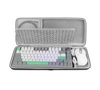 GEEKRIA 75% Keyboard and Mouse Combo Carrying Case, Compatible with Aula F75 Pro/S75 PRO, Keychron K2 Version 2/Q1 HE, ASUS ROG Azoth 75%, Redragon K673 PRO, 84 Keys Hard Shell Travel Bag