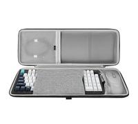 GEEKRIA 90%-96% Keyboard and Mouse Combo Case, Compatible with Keychron V5 Max/Q5 Pro, Aula F99, RK Royal KLUDGE S98, RedThunder K95, 100 Keys Hard Shell Travel Carrying Bag (Dark Gray)