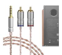 GEEKRIA Apollo 4.4mm Balanced to Dual RCA Audio Cable, OCC Copper Silver-Plated Upgrade Cord, HiFi Stereo Interconnect for DAC AMP Headphone Amplifier Speaker Home Audio System (3.3ft/1m)
