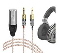 GEEKRIA Apollo 6NOCC Upgrade Cable Compatible with Sennheiser HD700, Dual 2.5mm to XLR Balanced Audio Cord, Hi-Res Audiophile Headphones Replacement (4.9ft / 1.5m)