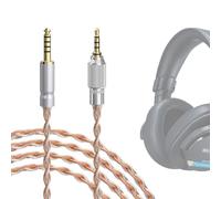 GEEKRIA Apollo Silver-Plated Upgrade 4.4mm to 3.5mm Audio Cable Compatible with Sony MDR-MV1 MDR-M1 MDR-M1ST Headphones Replacement Cord With Threaded Knob Locking Device (9.8ft / 3m)