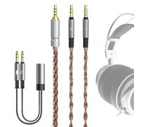 GEEKRIA Apollo Single Crystal Copper Upgrade Audio Cable Compatible with VZR Model One/MKII Gaming Headset, 3.5mm (1/8'') to Dual 3.5mm Replacement Headphones Cord (4.9 ft / 1.5 m)