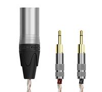 GEEKRIA Apollo Upgrade Cable for Sennheiser HD700 / AudioQuest Nighthawk, 6N OCC Silver-Plated, Dual 2.5mm to 4-Pin XLR Balanced, Audiophile Replacement Cord (1.5m)