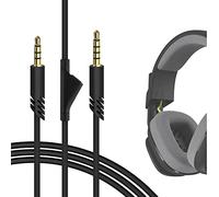 GEEKRIA Audio Cable Compatible with Astro A10 Gen 2, A10, A30, A40, A40TR Gaming Headsets, 3.5mm Aux Replacement Stereo Cord with Mute Control for Headset, Xbox One, PS4 (6.5ft/2m)