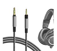 GEEKRIA Audio Cable Compatible with ATH-M50x ENSO/M50x/M40x/M60x/M40/M70x Headphones, 2.5mm to 3.5mm Braided Nylon Replacement Stereo Cord (4 ft / 1.2 m)