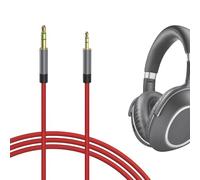 GEEKRIA Audio Cable Compatible with Sennheiser Momentum 4, PXC 550, PXC 550 II, ACCENTUM Plus Headphones, 2.5mm to 3.5mm Replacement Stereo Cord (Red 5.6 ft / 1.7 m)