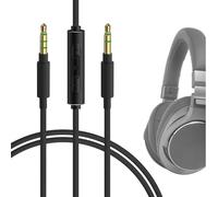 GEEKRIA Audio Cable with Mic Compatible with ATH ATH-M50xBT2 ATH-M20xBT Headphones, 3.5mm Braided Nylon Replacement Stereo Cord with Inline Microphone (4 ft/1.2 m)