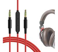 GEEKRIA Audio Cable with Mic Compatible with ATH-M20xBT/M50xBT2, Denon AH-MM300 Headphones Cable, 3.5mm Replacement Stereo Cord with Inline Microphone (4ft/1.2m)