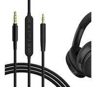 GEEKRIA Audio Cable with Mic Compatible with Bose QC45/QCUltraII/QC35II/QC25 Headphones, 2.5mm to 3.5mm Replacement Stereo Cord with Inline Microphone and Volume Control (4 ft / 1.2 m)