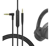 GEEKRIA Audio Cable with Mic Compatible with Bose QuietComfort Ultra II/SE/45/35 II, 700 Headphones, 3.5mm to 2.5mm Replacement Stereo Cord with Inline Microphone (4 ft/1.2 m)