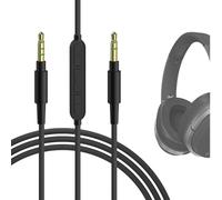 GEEKRIA Audio Cable with Mic Compatible with Edifier STAX SPIRIT S5, W800BT Headphones, 1/8" (3.5mm) to 3.5mm Replacement Stereo Cord with Inline Microphone and Volume Control (4 ft/1.2 m)