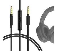 GEEKRIA Audio Cable with Mic Compatible with Sony WH-1000XM6/1000XM5, WH-CH720N, WH-XB910N Headphones, 3.5mm Braided Nylon Replacement Stereo Cord with Inline Microphone (4 ft / 1.2m)
