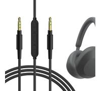 GEEKRIA Audio Cable with Mic Compatible with Sony WH-1000XM6/1000XM5, XB910N/XB900N, H910N, MDR-1R Headphones, 3.5mm Replacement Stereo Cord with Inline Microphone (4 ft/1.2m)
