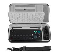 GEEKRIA Audio Interface Carrying Case, Compatible with RØDE RØDECaster Video, EVA Hard Shell Portable Travel Bag (Dark Gray)