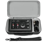 Geekria Audio Interface Carrying Case Hard Shell Travel Bag Compatible with Solid State Logic SSL 2 MKII/SSL 2 Plus MKII (Dark Gray)