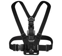 GEEKRIA Chest Mount Strap, Adjustable Harness, Compatible with DJI Osmo Pocket 3, Action5 Pro, Insta360 X5, X4, X3, Action Camera Accessories (Black)