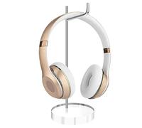 GEEKRIA Clear Acrylic Headphone Stand, Aluminum Headset Holder for Desk, Gaming Headphones Hanger Compatible with Sony WH-1000XM6/1000XM5/1000XM4, Bose QC35, AirPods Max
