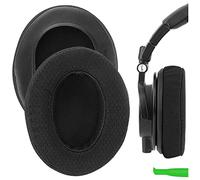 Geekria Comfort Extra Thick Mesh Fabric Replacement Ear Pads Compatible with ATH M50X, M50XBT, M60X, M50XBT2, M50, M40X, M30, M20, M10 Headphones, Ear Cushions (Black)