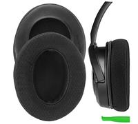 Geekria Comfort Extra Thick Mesh Fabric Replacement Ear Pads for Corsair HS35, HS40, HS45 Headphones Ear Cushions, Repair Parts (Black)