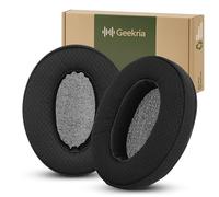 Geekria Comfort Extra Thick Mesh Fabric Replacement Ear Pads for Sony MDR-7506, MDR-V6, MDR-CD900ST Headphones Ear Cushions, Repair Parts (Black)