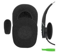Geekria Comfort Foam Ear Pads Compatible with BlueParrott B350-XT (204260) Headphones, Replacement Cushions with Mic Windscreen Cover (Black)
