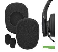 Geekria Comfort Foam Replacement Ear Pads and Mic Windscreen Set Compatible with BlueParrott B450-XT (204270) Headphones Ear Cushions, Repair Parts (Black)