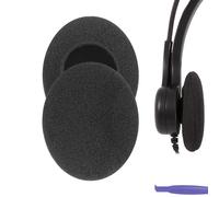 Geekria Comfort Foam Replacement Ear Pads Compatible with Logitech OEM PC 860 Stereo Headphones Ear Cushions, Repair Parts (Black)