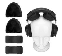 Geekria Comfort Headphones Headband Pressure Relief Pads, Compatible with Over-Ear Headsets, Velour Headband Cushion Pad for Bald Head, Prevent Headphones Hair Dent, Easy DIY Installation