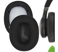 Geekria Comfort Hybrid Velour Replacement Ear Pads for JBL Live 650 BTNC, Lifestyle E65BTNC, Duet NC, Live 660 BTNC Headphones Ear Cushions, Headset Earpads, Ear Cups Repair Parts (Black)